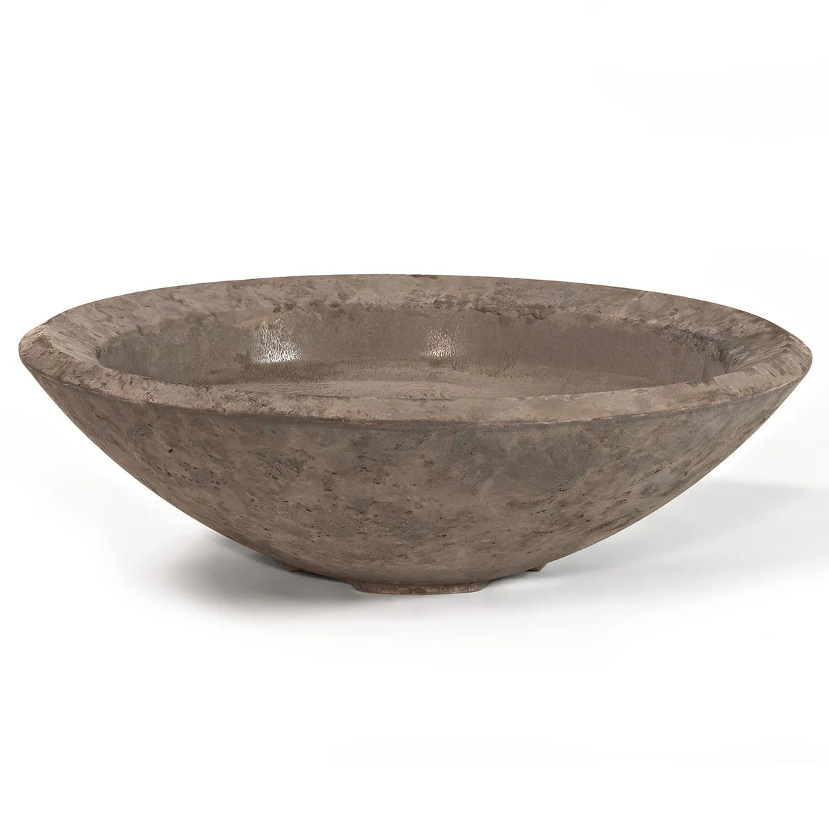 Artisan Cast Stone Round Bowl
