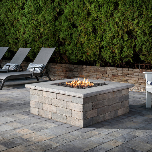 Elements Square Gas Fire Pit Burner Kits